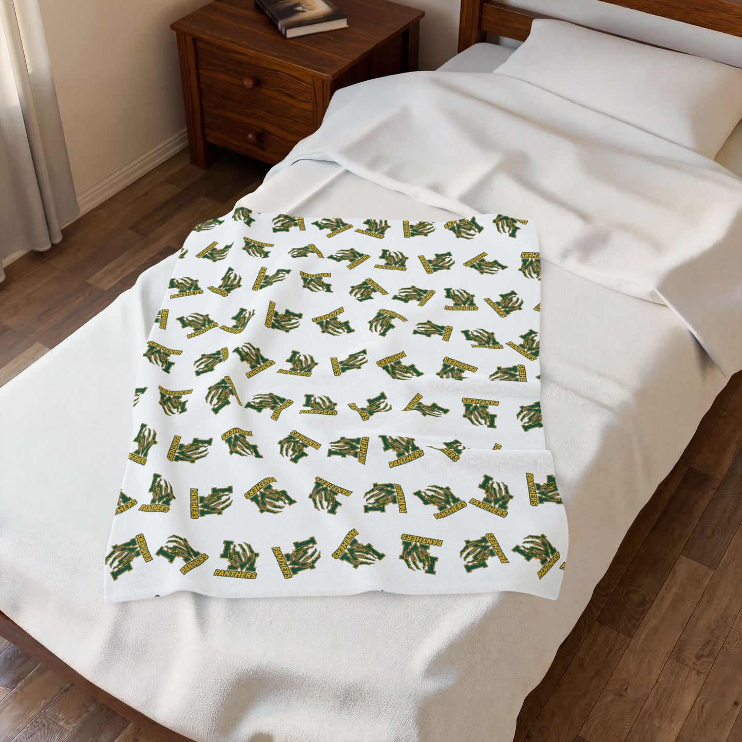 Velveteen Plush Blanket Throw for LM Panthers Fans