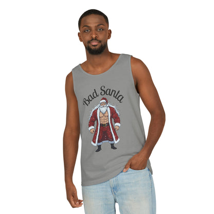 Bad Santa Workout Tank Top — Funny Christmas Gym Tank for Holiday Fitness