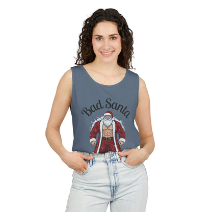 Bad Santa Workout Tank Top — Funny Christmas Gym Tank for Holiday Fitness