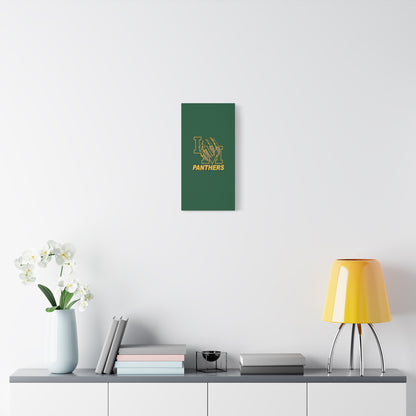 Panthers Logo Matte Stretched Canvas — Green & Gold Game Day Wall Art