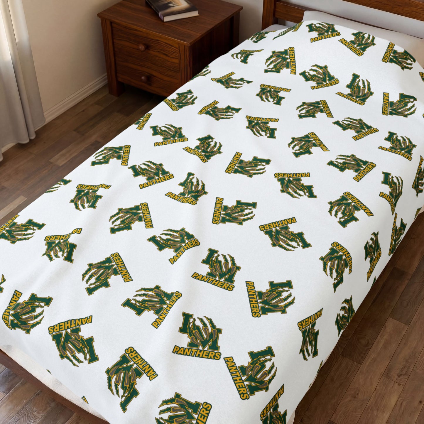 Velveteen Plush Blanket Throw for LM Panthers Fans