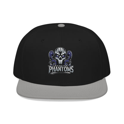 Embroidered Flat Bill Crown Snapback Hat