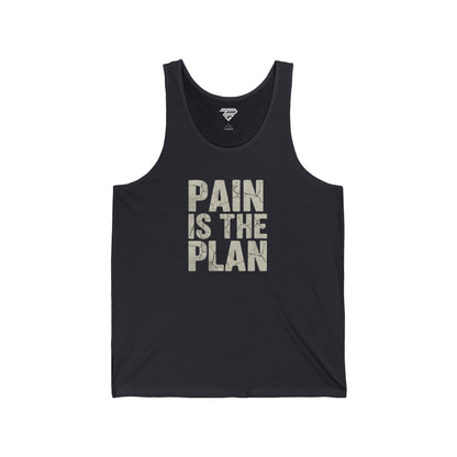 Pain Is The Plan Tank Top — Motivational Fitness Workout Jersey Tank