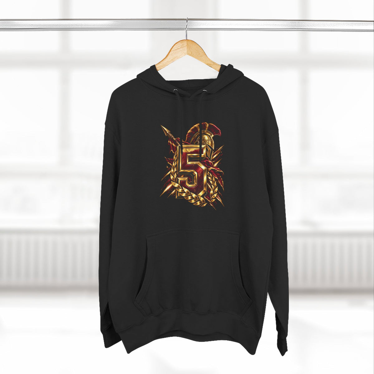 Burgundy Legion 5 Football Hoodie