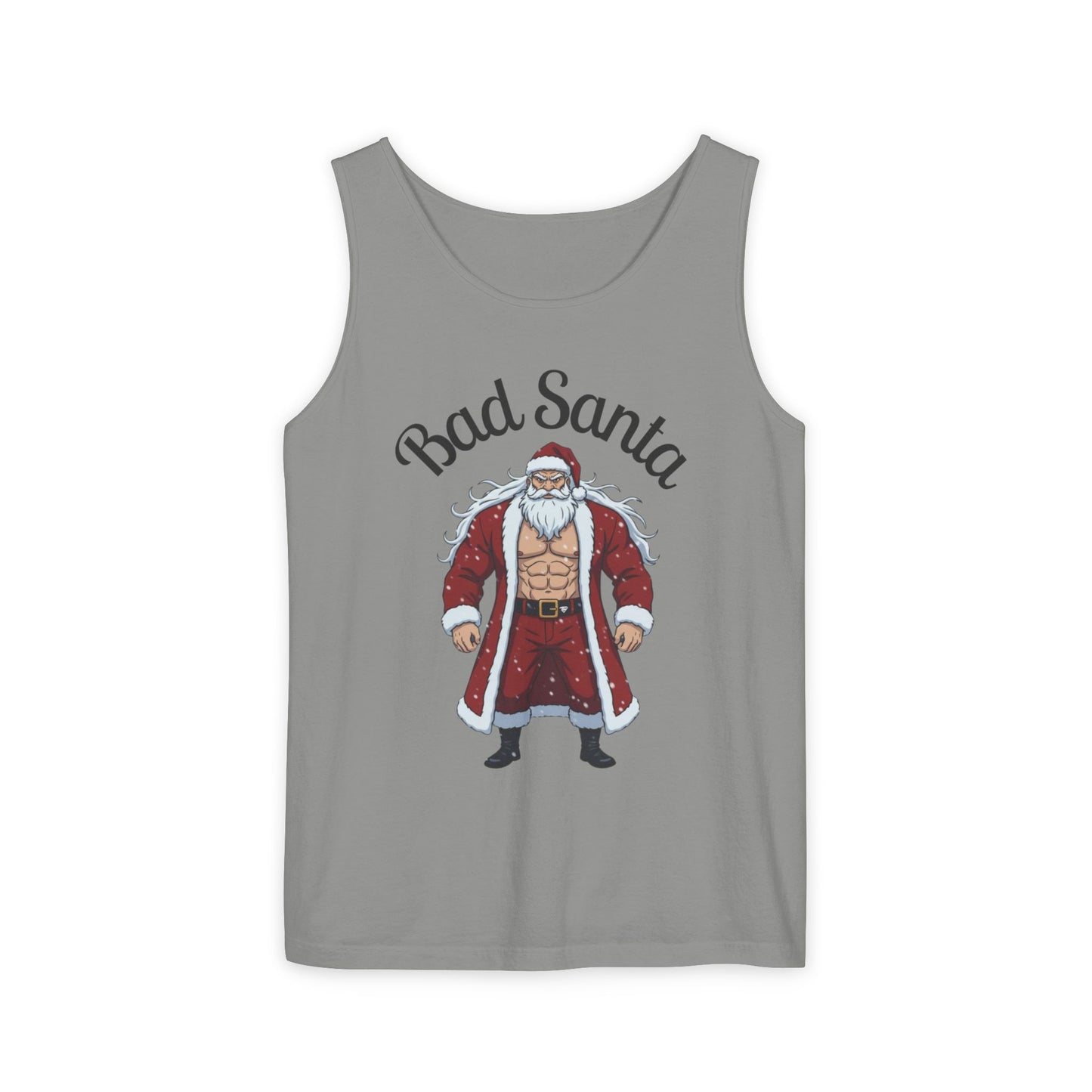 Bad Santa Workout Tank Top — Funny Christmas Gym Tank for Holiday Fitness