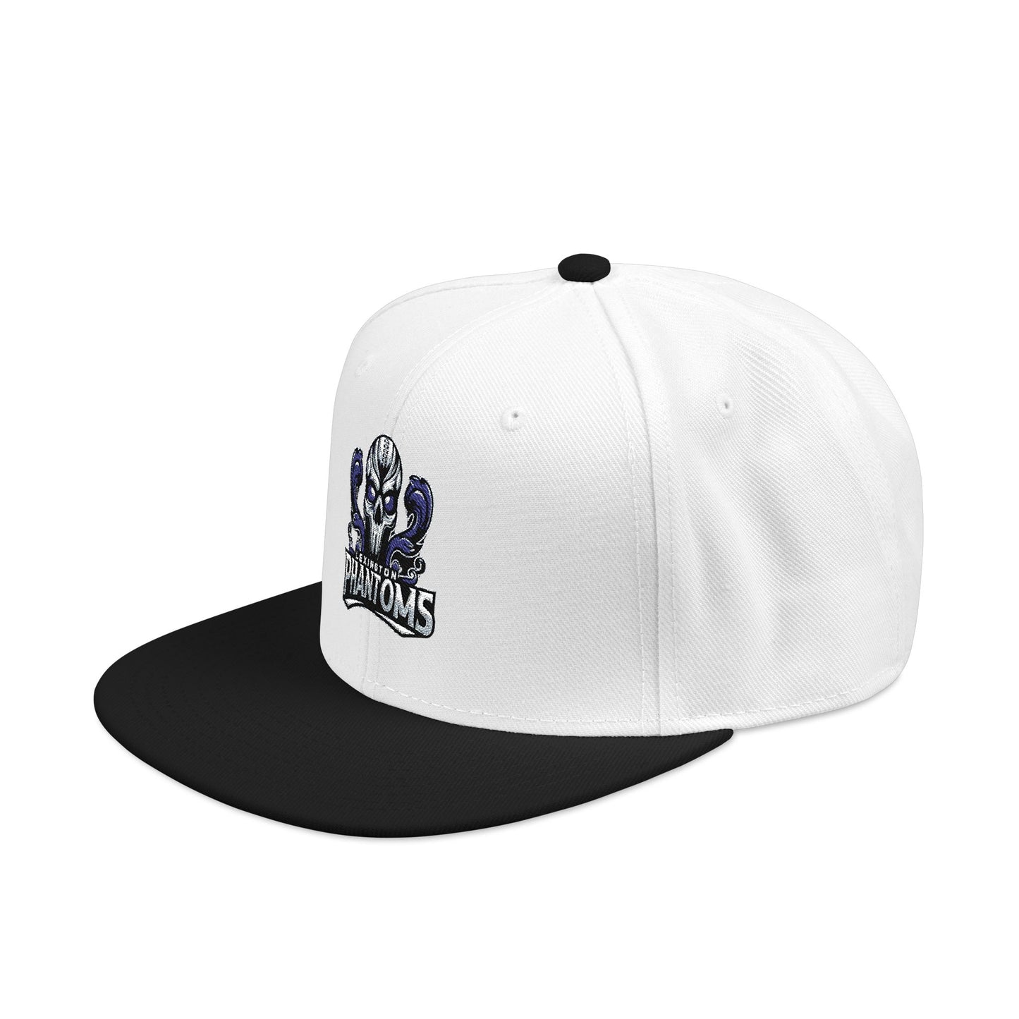 Embroidered Flat Bill Crown Snapback Hat