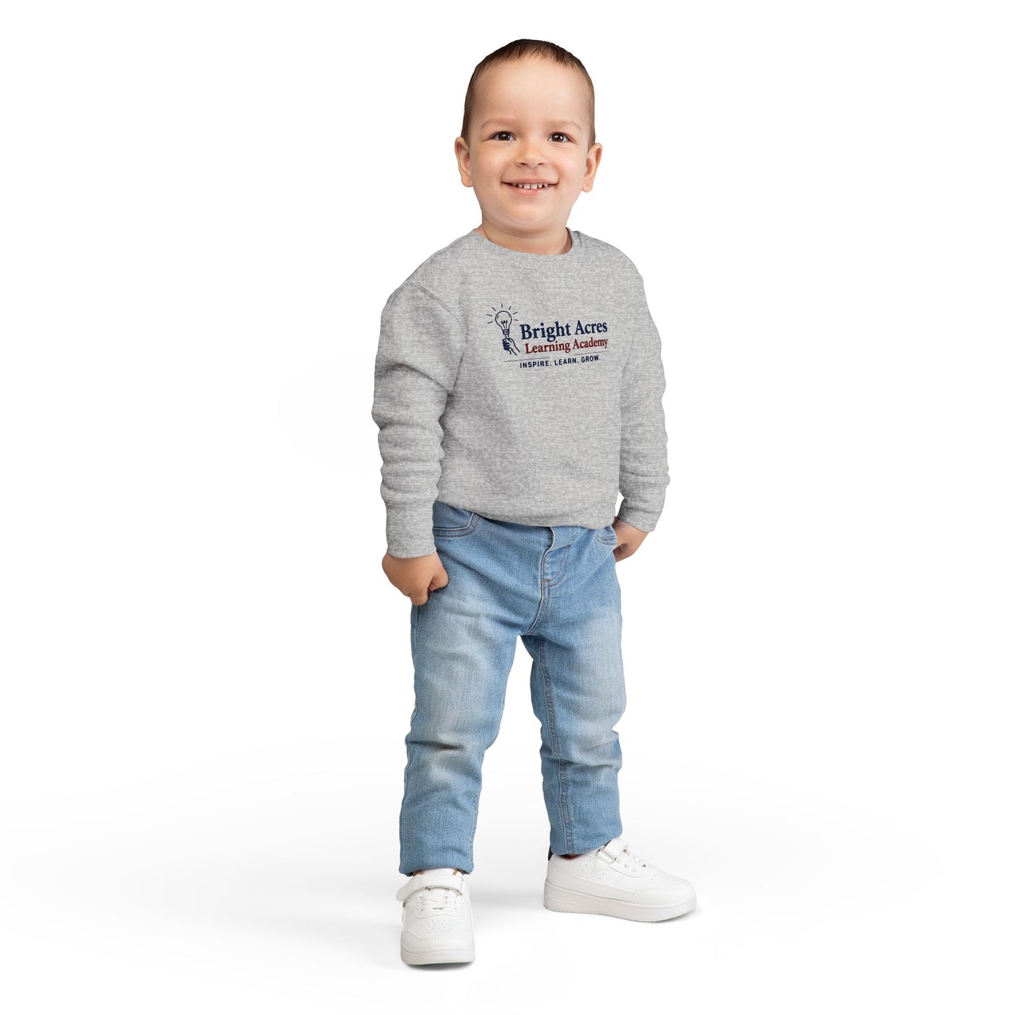 Bright Acres Learning Academy Toddler Sweatshirt — Inspire Learn Grow Logo Crew