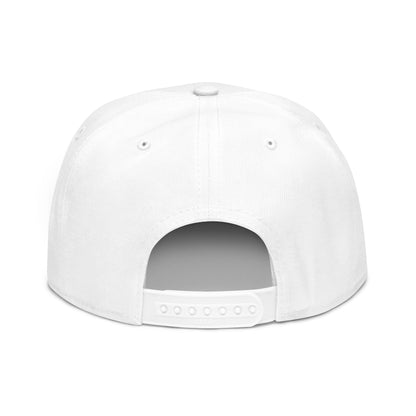 Embroidered Flat Bill Crown Snapback Hat