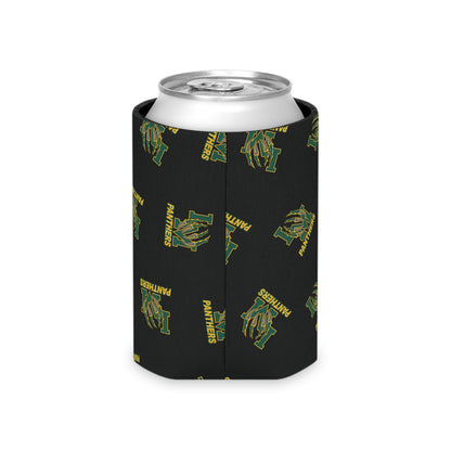 Panthers Logo Can Cooler — Black Team Pattern Beverage Koozie (Game Day for Parents)