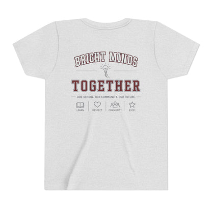 Bright Acres Bright Minds Together Youth Tee — Ash, back