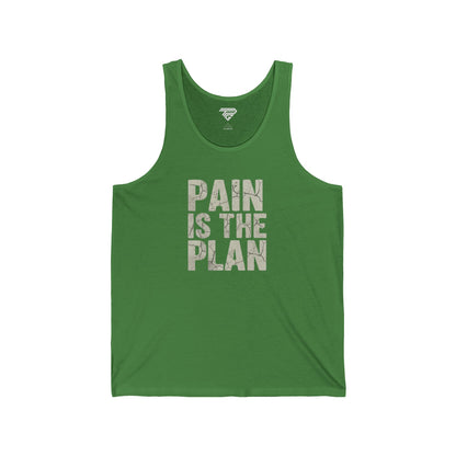 Pain Is The Plan Tank Top — Motivational Fitness Workout Jersey Tank