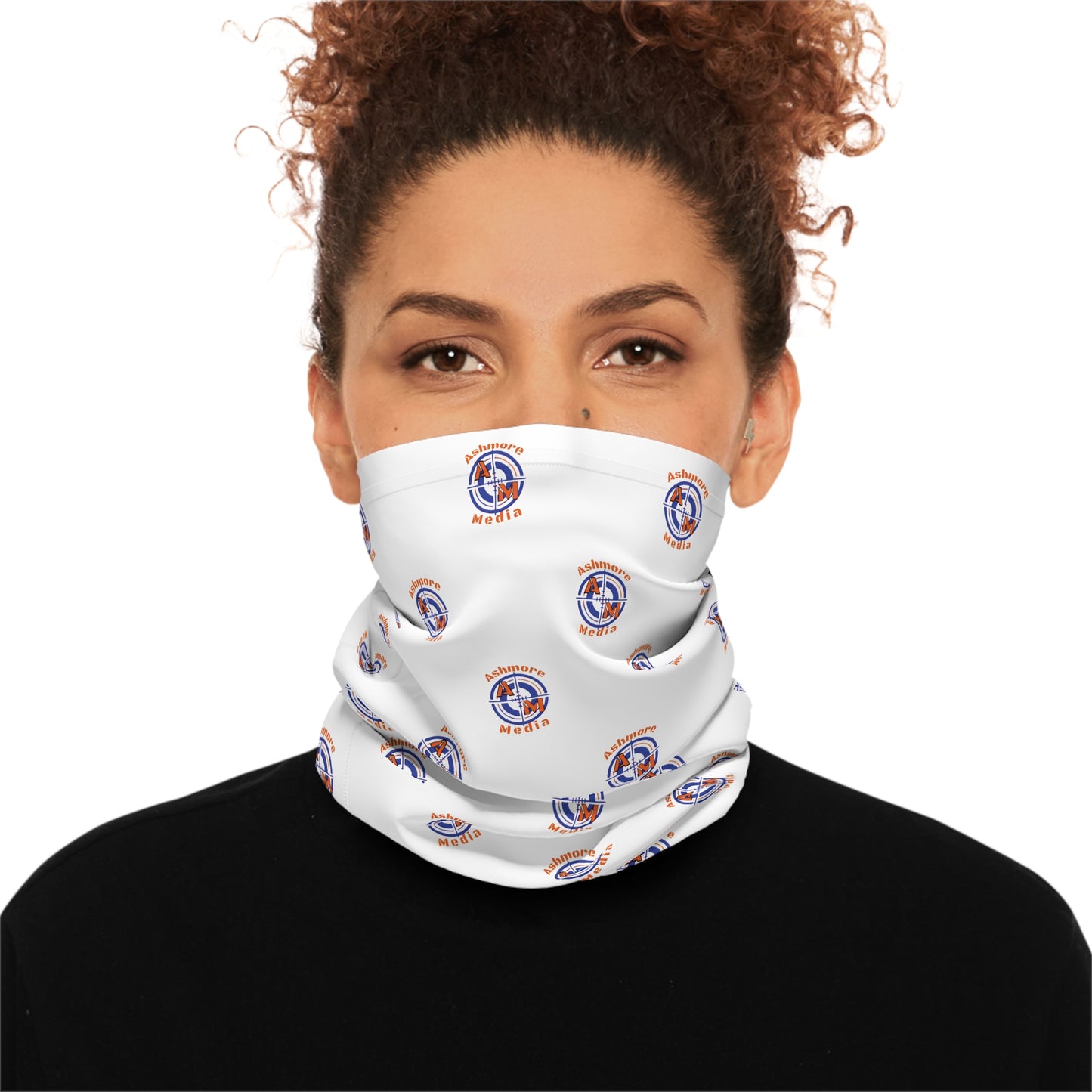 Ashmore Media White Logo Neck Gaiter