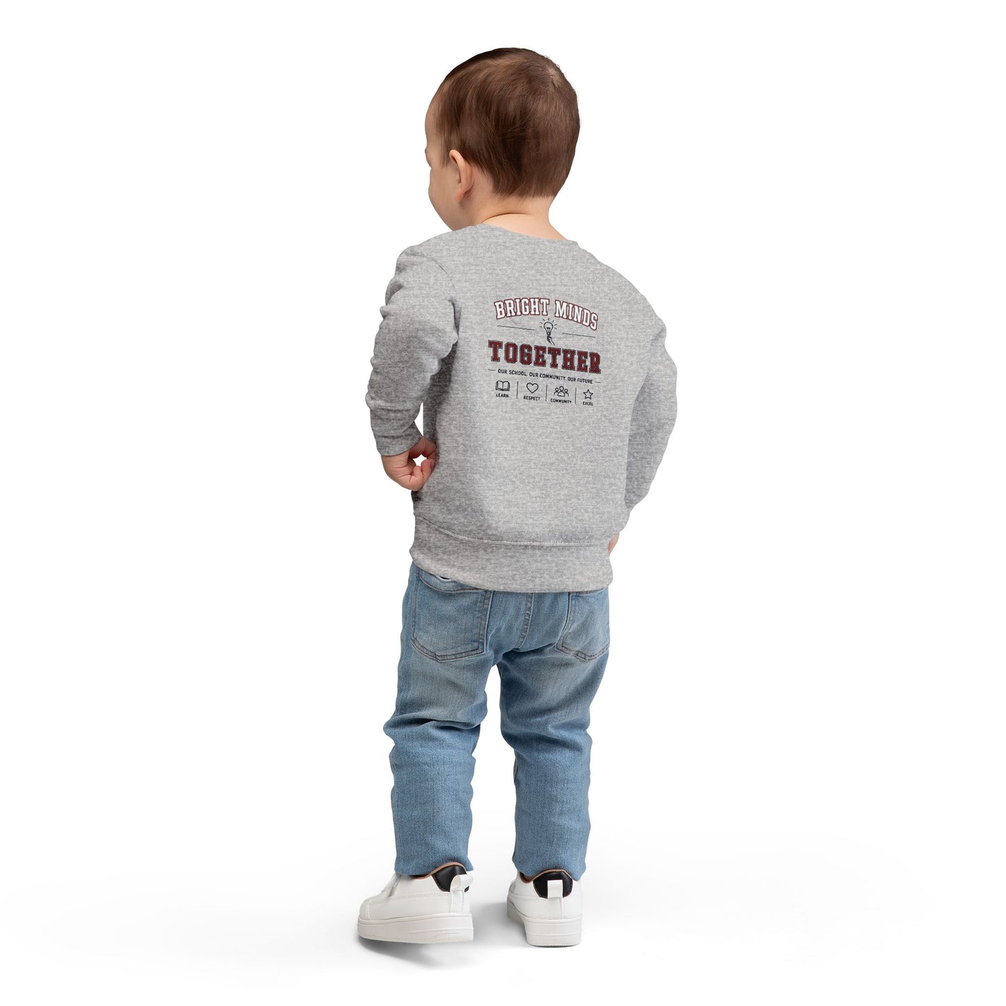 Bright Acres Learning Academy Toddler Sweatshirt — Inspire Learn Grow Logo Crew