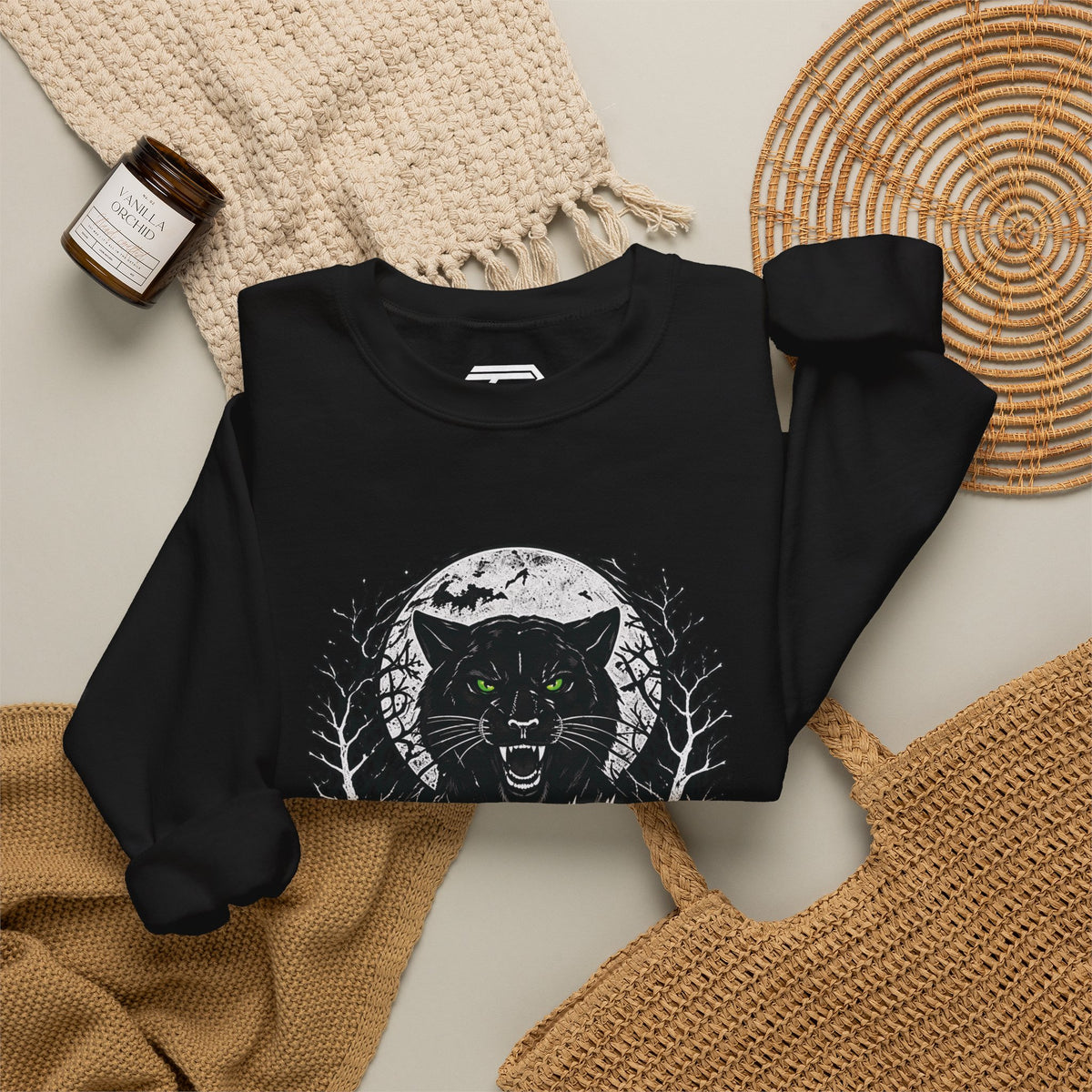 Little Miami Midnight Panther Halloween Crewneck