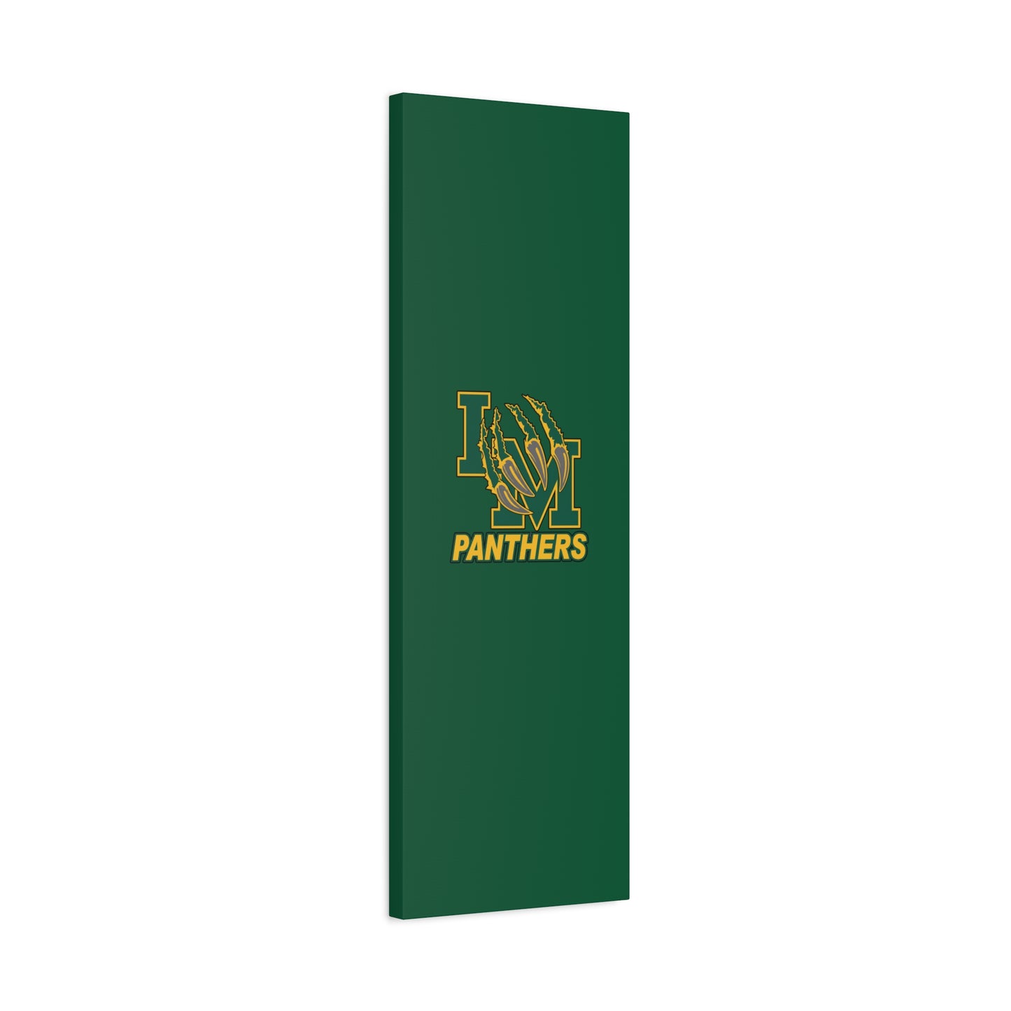 Panthers Logo Matte Stretched Canvas — Green & Gold Game Day Wall Art