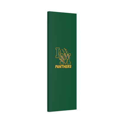 Panthers Logo Matte Stretched Canvas — Green & Gold Game Day Wall Art
