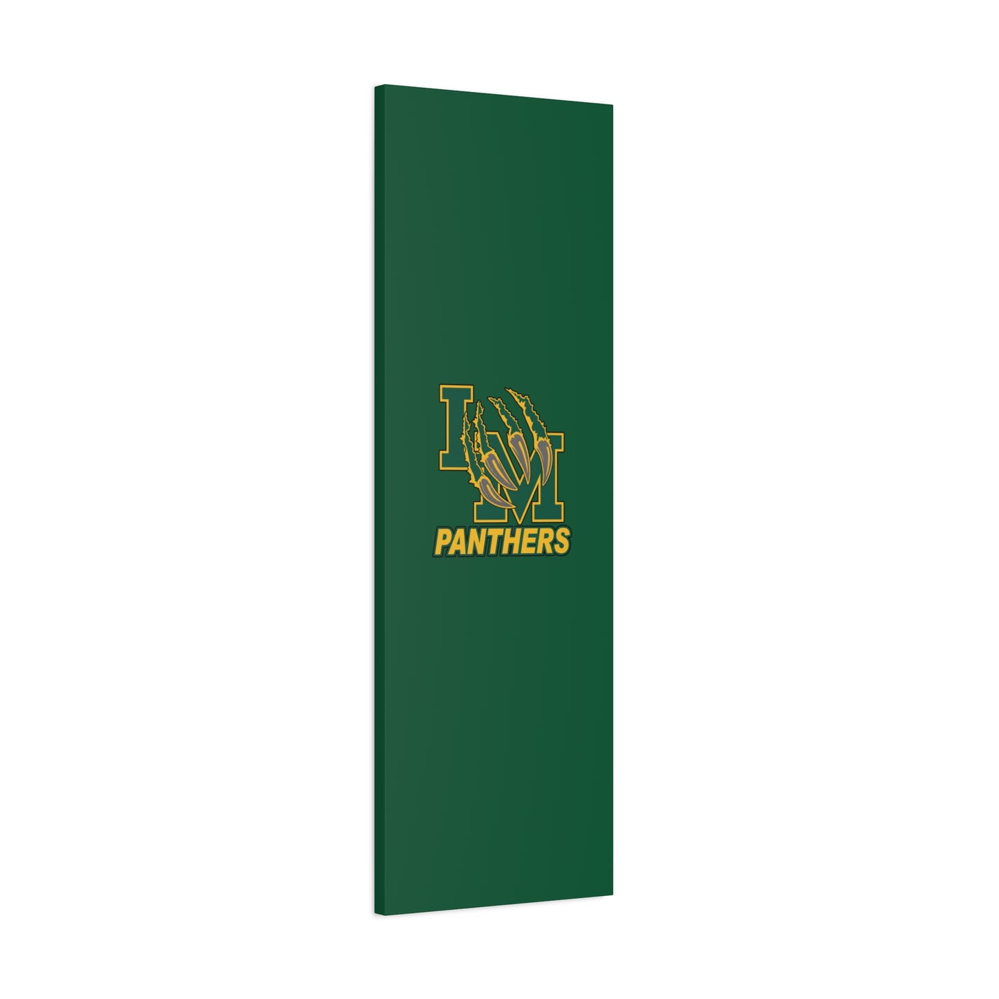 Panthers Logo Matte Stretched Canvas — Green & Gold Game Day Wall Art