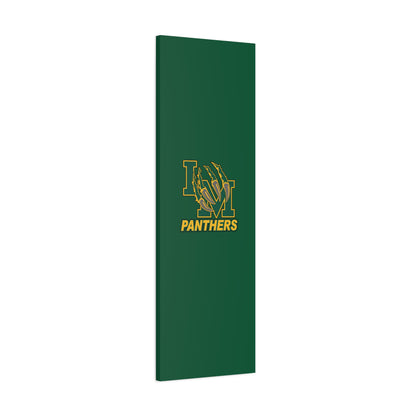 Panthers Logo Matte Stretched Canvas — Green & Gold Game Day Wall Art