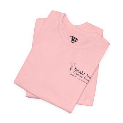 Bright Acres Collegiate Adult Tee — Pink, folded