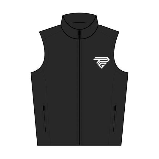 TPG Sports Windproof Embroidered Soft Shell Vest