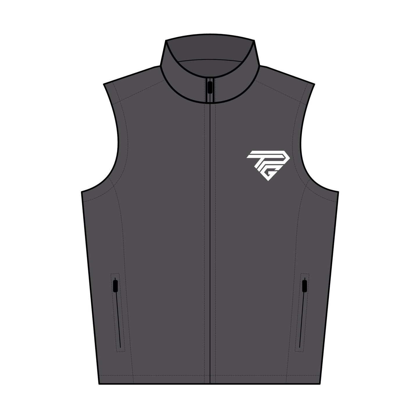 TPG Sports Windproof Embroidered Soft Shell Vest