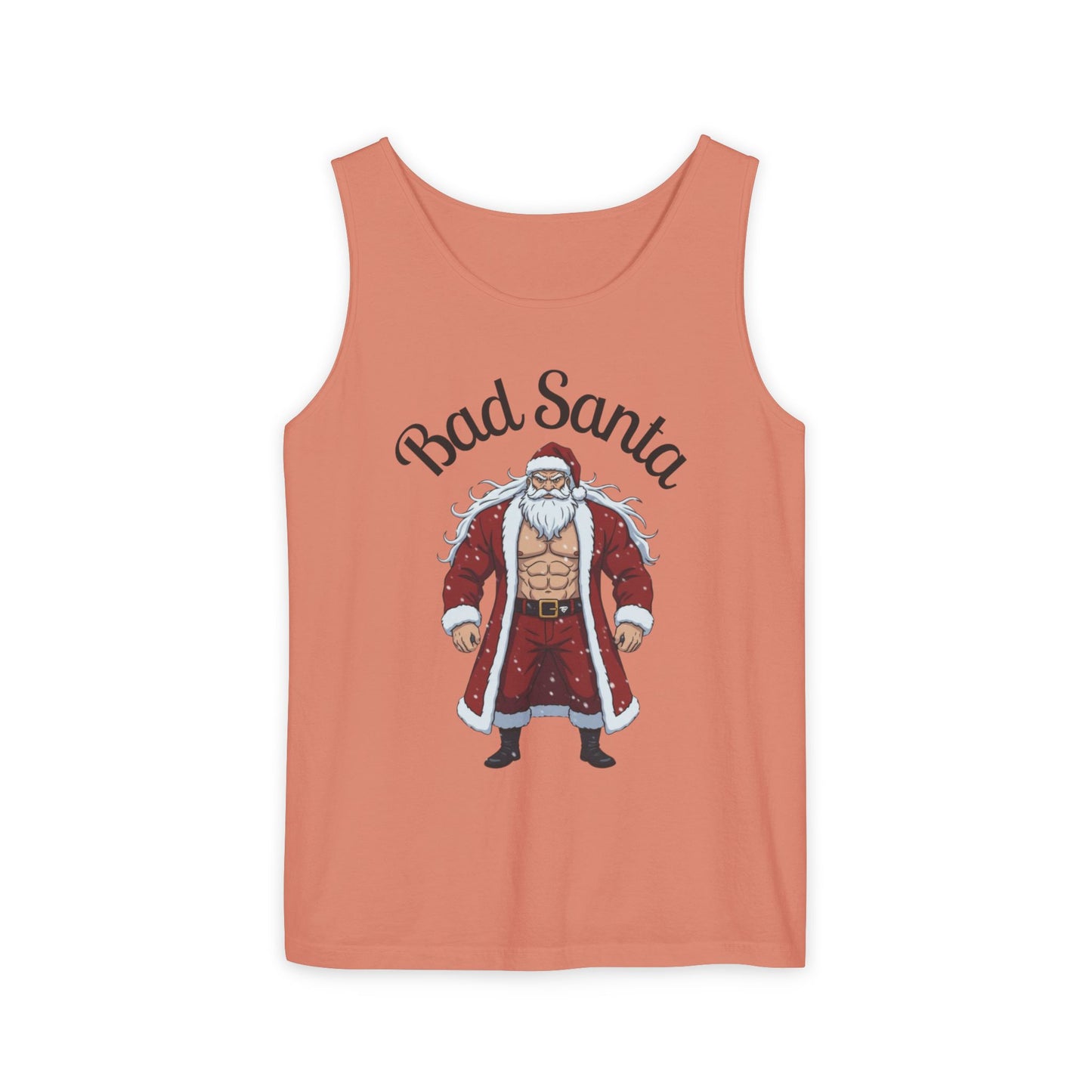 Bad Santa Workout Tank Top — Funny Christmas Gym Tank for Holiday Fitness