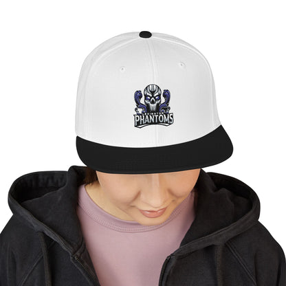 Embroidered Flat Bill Crown Snapback Hat