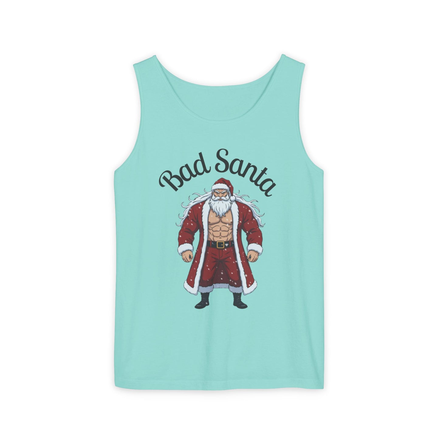 Bad Santa Workout Tank Top — Funny Christmas Gym Tank for Holiday Fitness