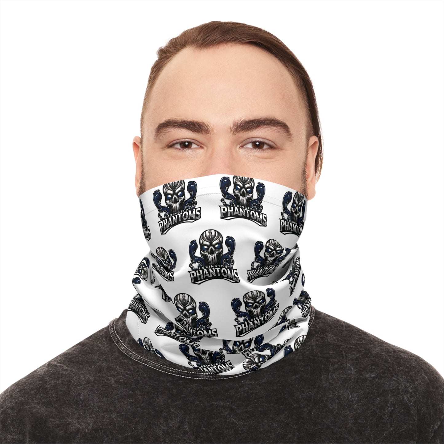 Phantoms White Logo Neck Gaiter