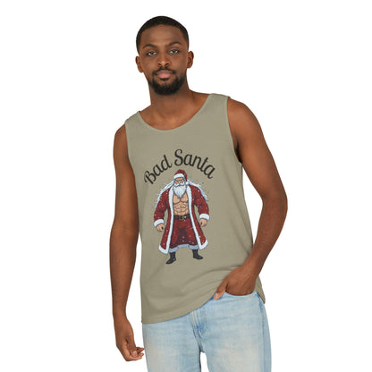 Bad Santa Workout Tank Top — Funny Christmas Gym Tank for Holiday Fitness