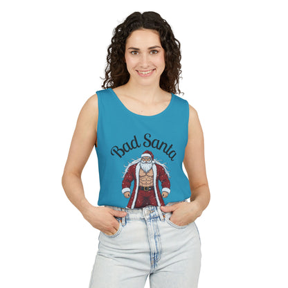 Bad Santa Workout Tank Top — Funny Christmas Gym Tank for Holiday Fitness