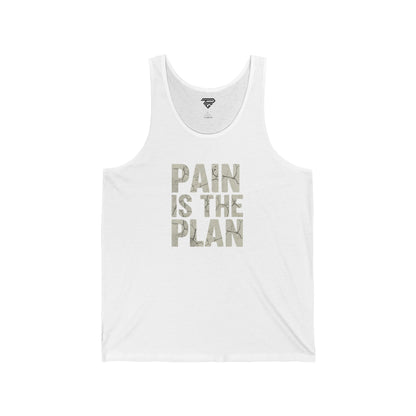 Pain Is The Plan Tank Top — Motivational Fitness Workout Jersey Tank