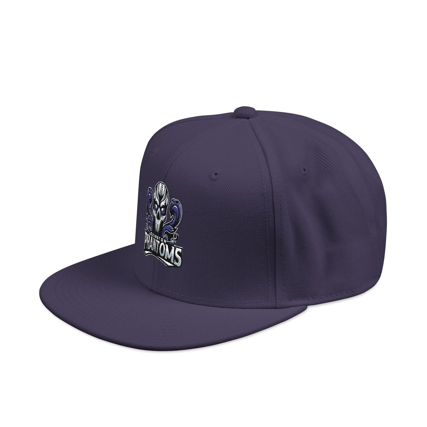 Embroidered Flat Bill Crown Snapback Hat