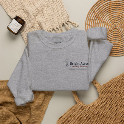 Bright Acres Bright Minds Together Classic Adult Crewneck — Sport Grey, styled front