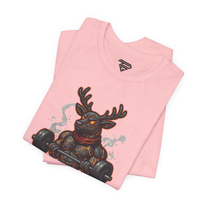 Reindeer Gains Gym T‑Shirt — Funny Christmas Workout Tee