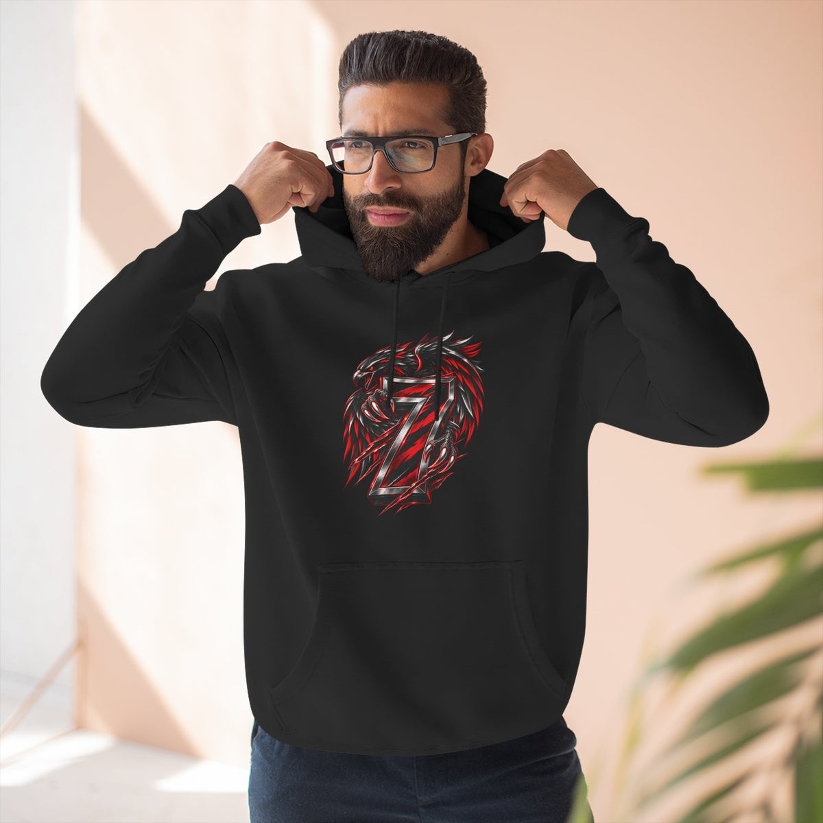 Scarlet Wing 7 Football Hoodie