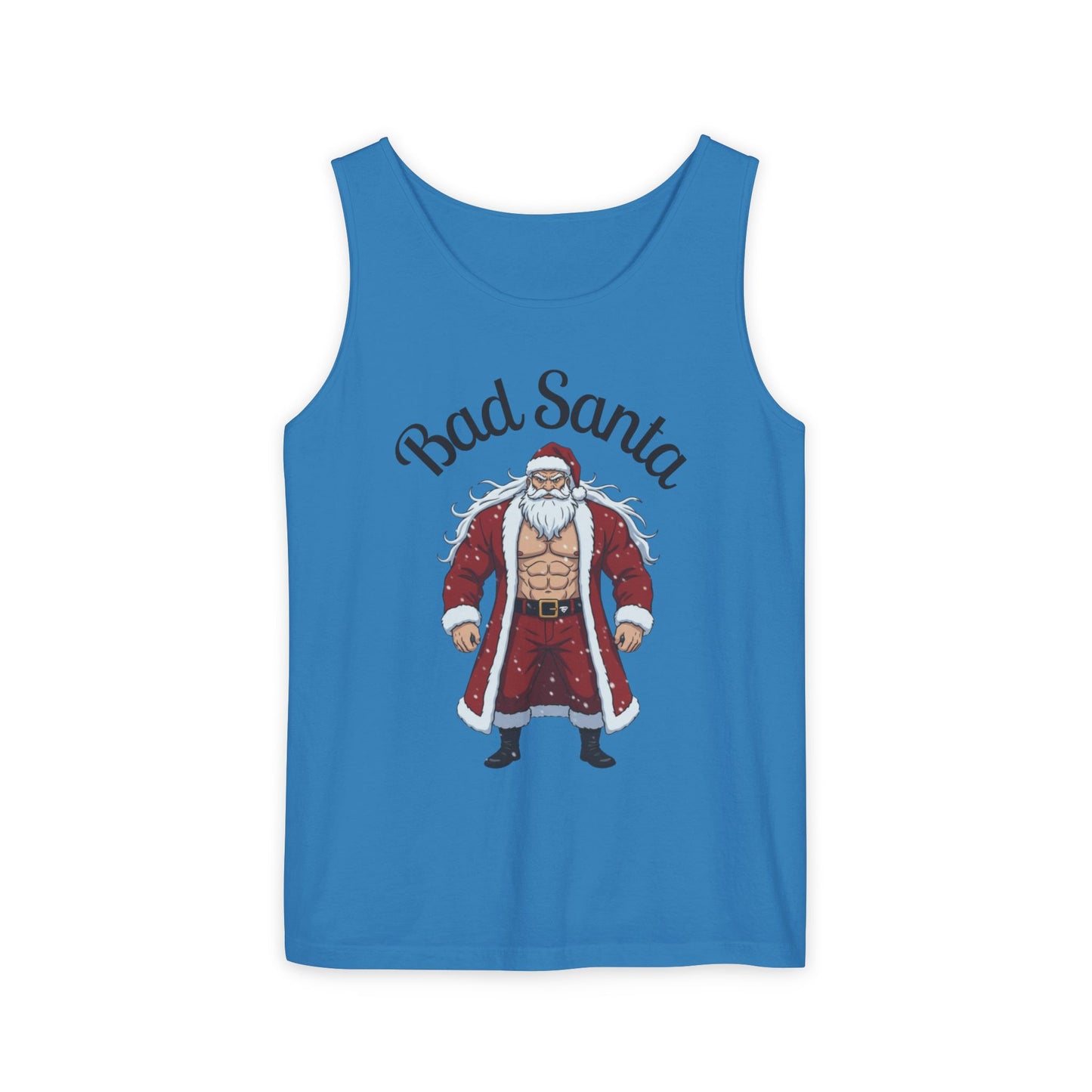 Bad Santa Workout Tank Top — Funny Christmas Gym Tank for Holiday Fitness