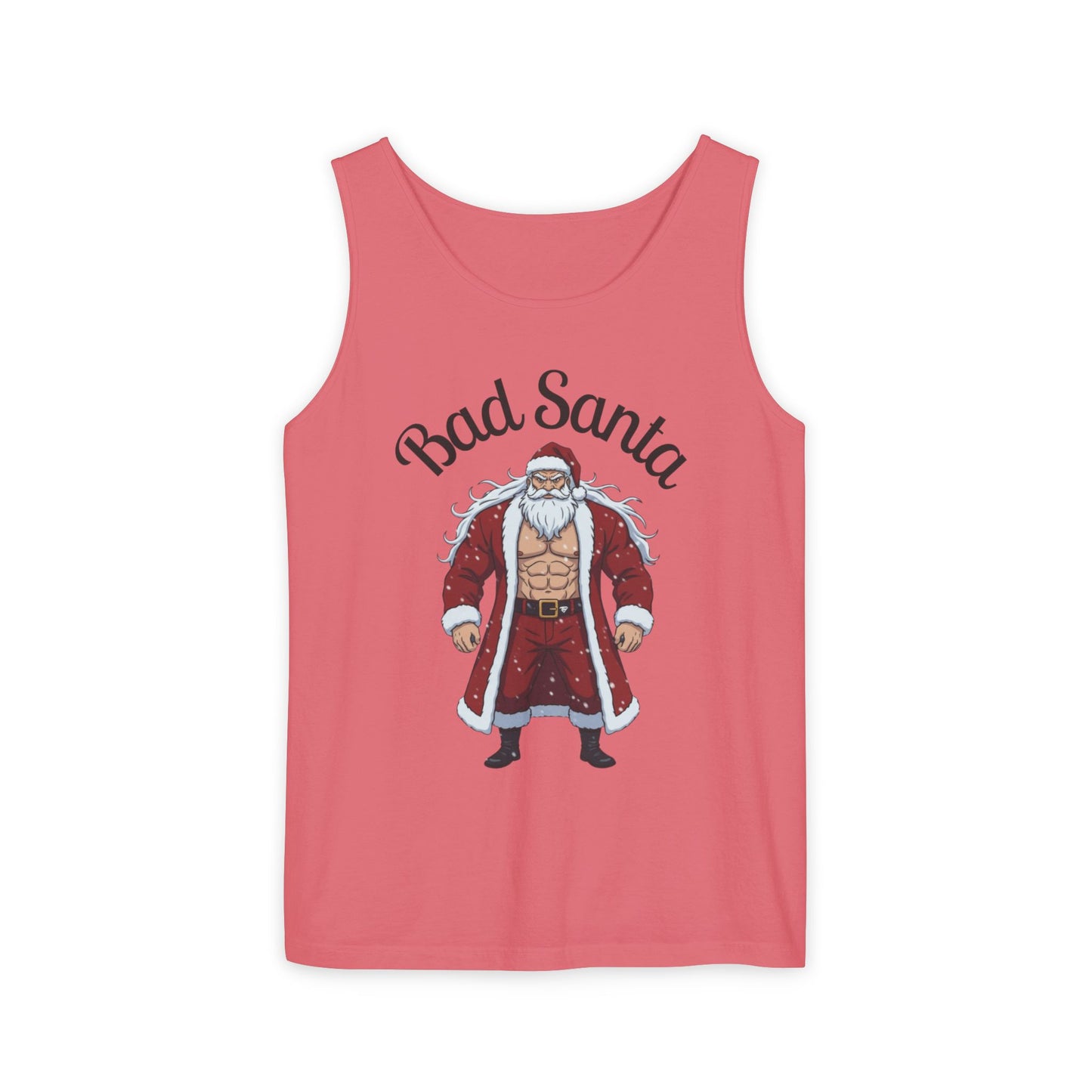 Bad Santa Workout Tank Top — Funny Christmas Gym Tank for Holiday Fitness