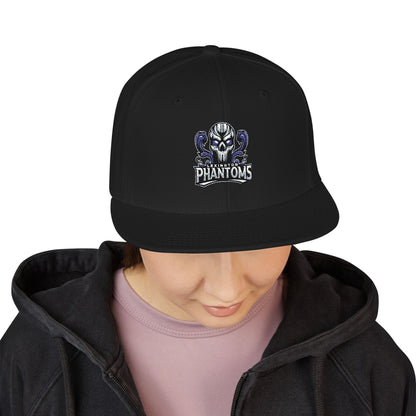 Embroidered Flat Bill Crown Snapback Hat