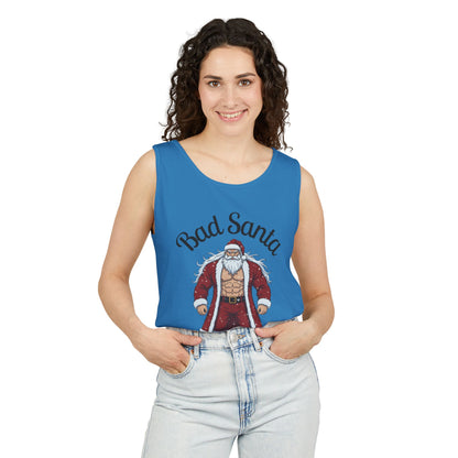 Bad Santa Workout Tank Top — Funny Christmas Gym Tank for Holiday Fitness