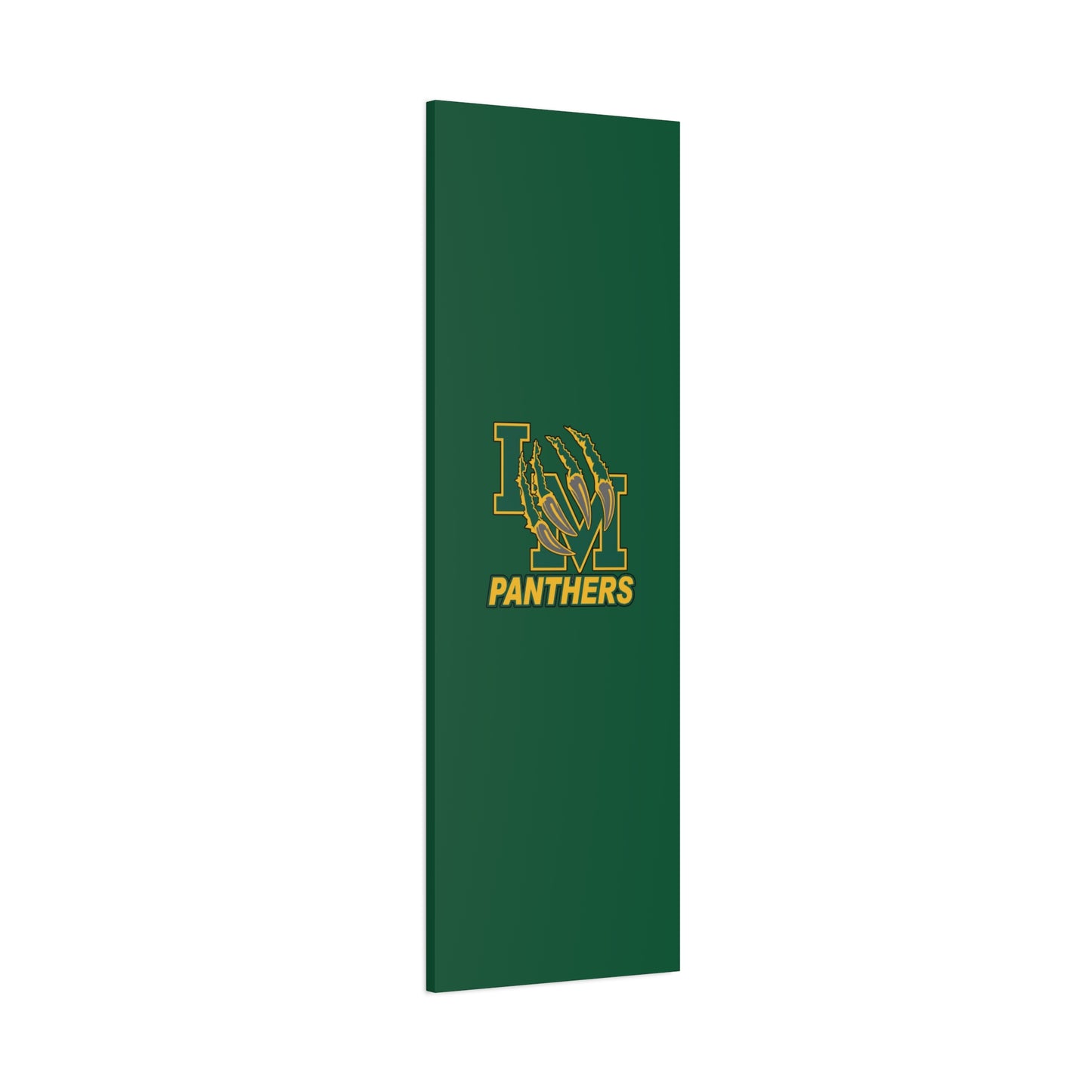 Panthers Logo Matte Stretched Canvas — Green & Gold Game Day Wall Art
