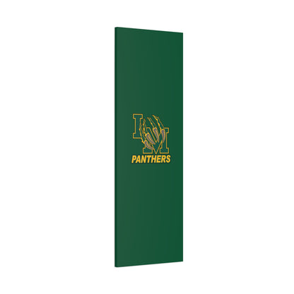 Panthers Logo Matte Stretched Canvas — Green & Gold Game Day Wall Art