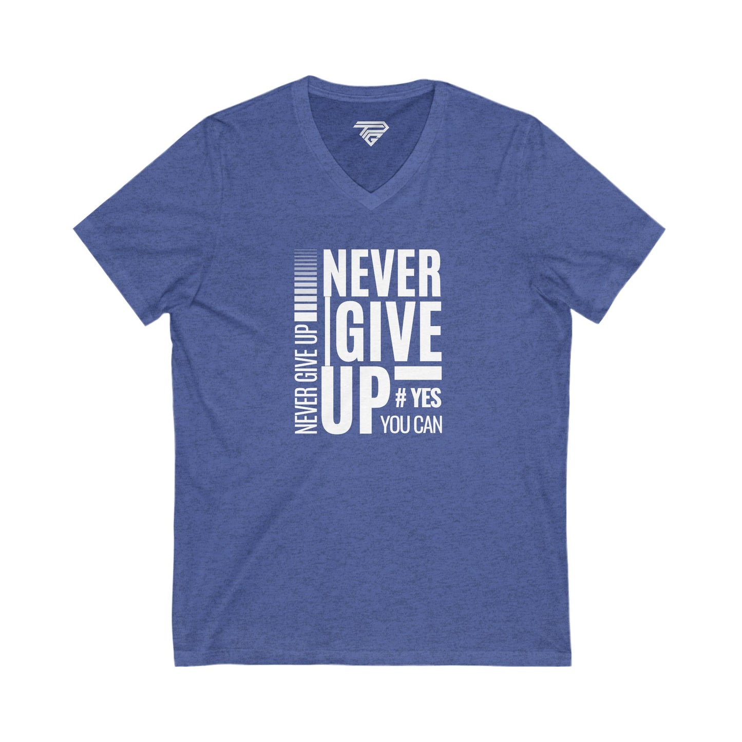 Never Give Up V-Neck Tee