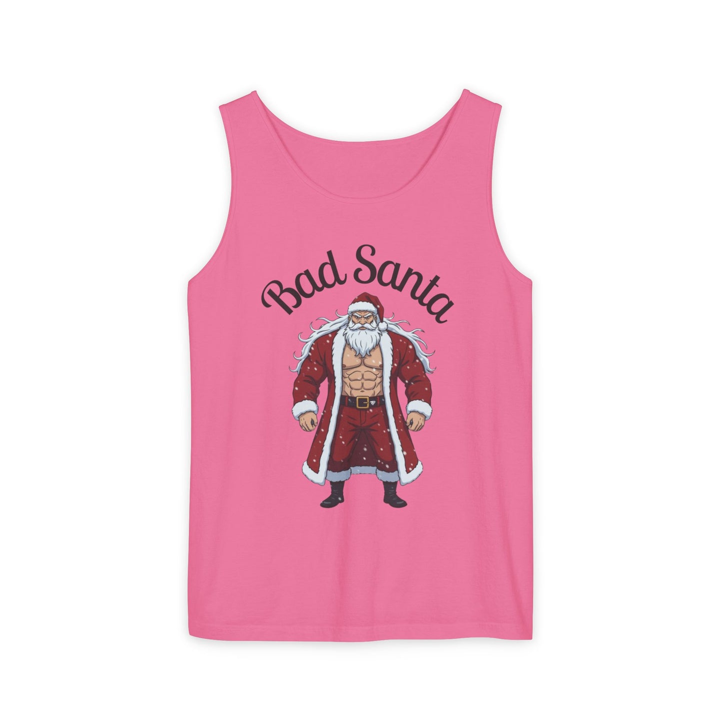 Bad Santa Workout Tank Top — Funny Christmas Gym Tank for Holiday Fitness