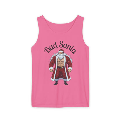 Bad Santa Workout Tank Top — Funny Christmas Gym Tank for Holiday Fitness