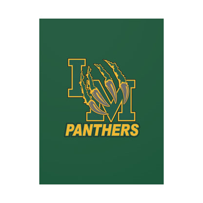 Panthers Logo Matte Stretched Canvas — Green & Gold Game Day Wall Art