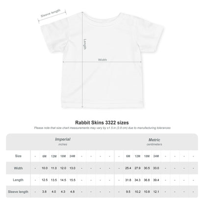 Bright Acres Small Beginnings Infant Tee — size chart