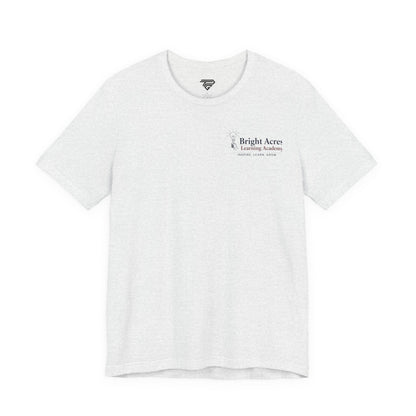 Bright Acres Bright Minds Together Adult Tee — Ash, front