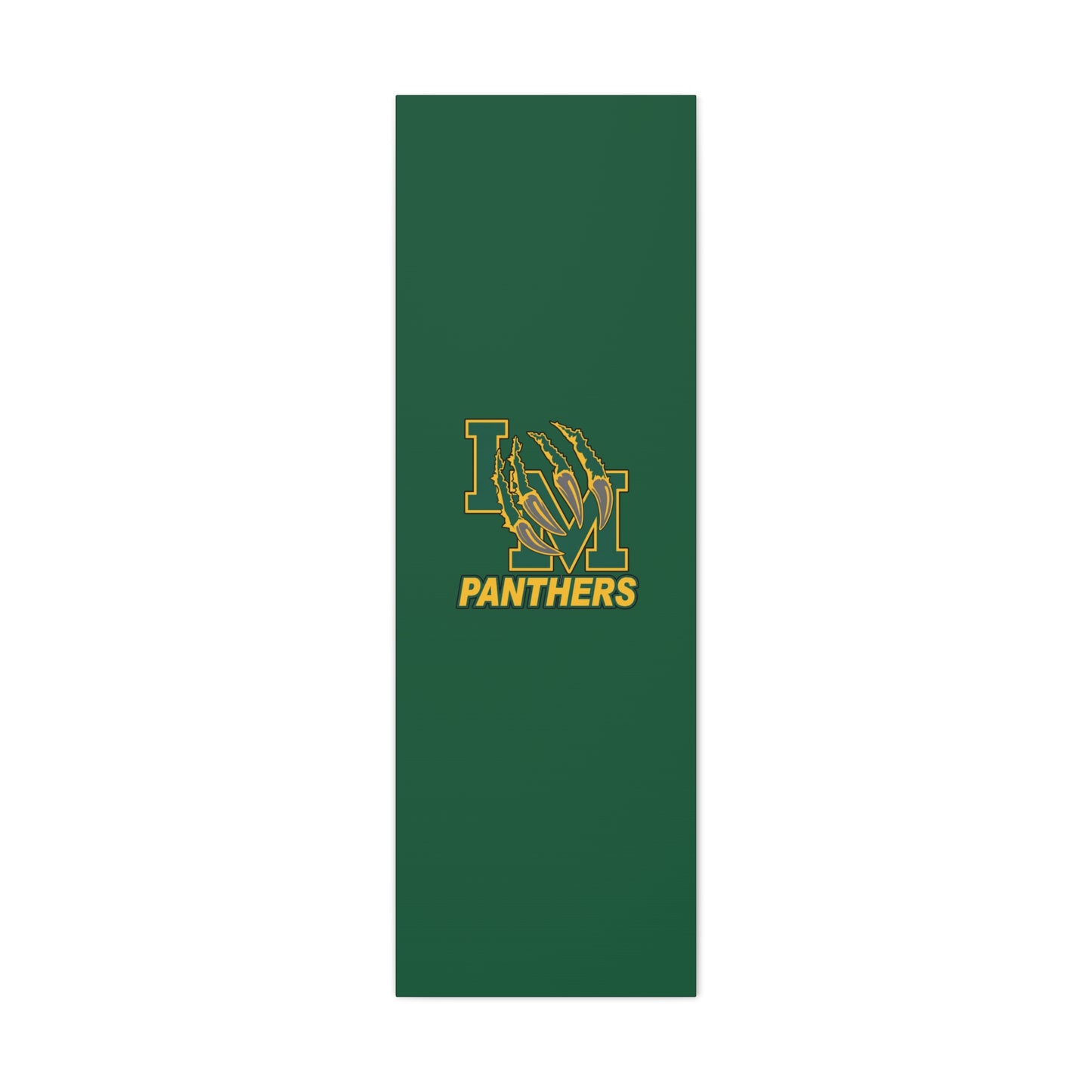 Panthers Logo Matte Stretched Canvas — Green & Gold Game Day Wall Art