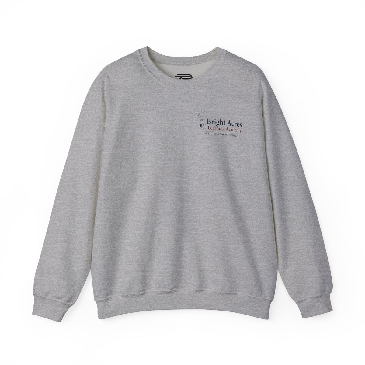 Bright Acres Bright Minds Together Classic Adult Crewneck — Sport Grey, front